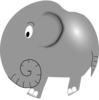 Jumping Male Elephant Cartoon Clip Art